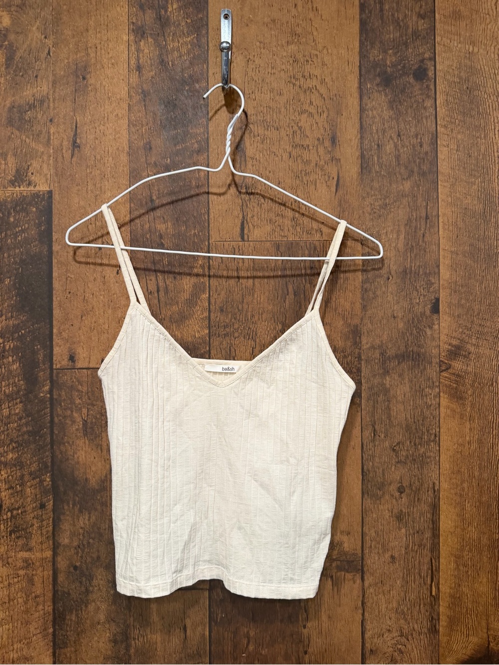Ba&SH pointelle cream ribbed camisole tank top size 2 (us 6) EUC